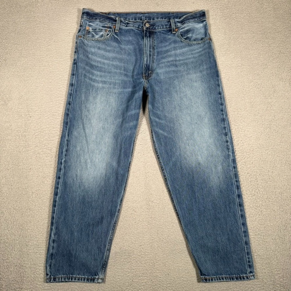 Levis Jeans Mens 40x30 Blue 550 Relaxed Fit Denim Logo Casual Preppy 5 Pocket